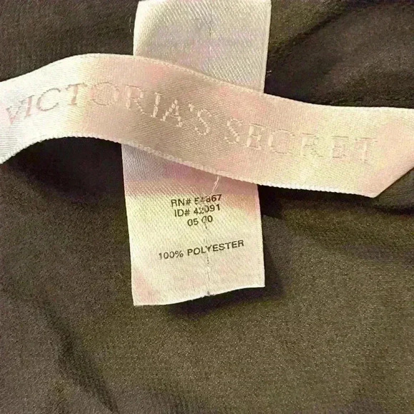 Y2K Victoria’s Secret Sheer Button Down Ruffle Tunic Blouse Black Medium - Picture 7 of 8